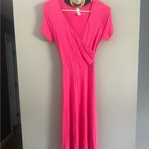 Vanilla Bay Fuchsia Midi Dress
